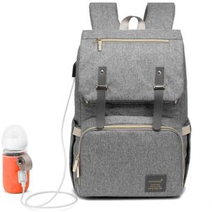 Baby Luiertas Rugzak Mummy Kinderwagen Waterdicht Oxford Handtas Verpleging Luiertas Kits Usb Melk Flessenwarmer