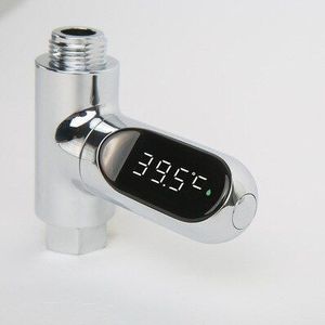 Douche Thermometer Led Display Celsius Water Temperatuur Meter Monitor Elektriciteit Douche Thermometer 360 Graden Rotatie Flow