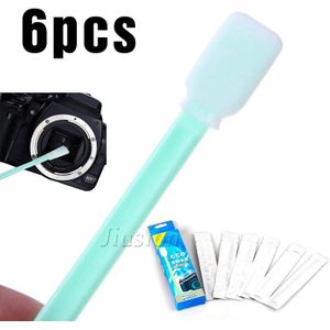 6 Pcs Droog Ccd Cmos Sensor Schoon Swabs Lens Cleaner Algemene Bar Camera Schoonmaken Pak Voor Canon 60d Digitale Dslr camera Clean Tool