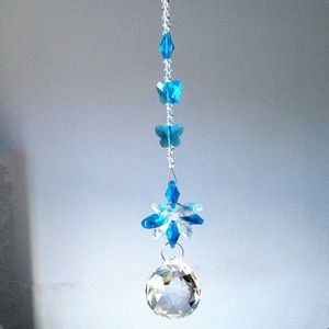 Top Guirlande Chakra Spectra 2Pcs Aqua Suncatcher Glas Crystal Hangers Voor Kroonluchter Onderdelen Feng Shui Opknoping Prism