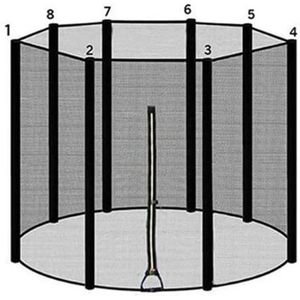 Trampoline Veiligheid Netto Grid Trampoline Netten Frames Trampoline Vervangende Onderdelen Beschermende Accessoires