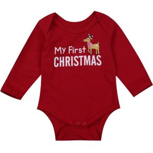 Kerst Baby Baby Jongens Meisjes Kleren Mijn 1st Kerst Bodysuit Lange Mouw Jumpsuits Xmas Kostuum Tops Voor 0-18Months