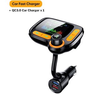 Deelife Bluetooth 5.0 Fm-zender Modulator Handsfree Car Kit Met Kleur Screen Auto MP3 Speler Dual Usb Fast Charger