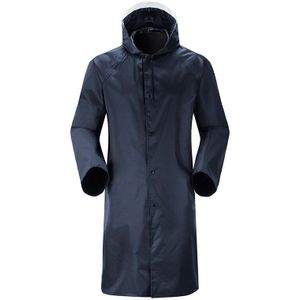 Mannen Regen Jas Reflecterende Strip Rits Lange Regenjas Waterdichte Regenkleding Op Outdoor Regen Gereedschap YY064