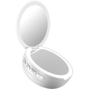 Vanity Make-Up Spiegel, Led Licht Invullen Manity Bluetooth Speaker Draagbare Mini Audio Speaker Make-Up Spiegel