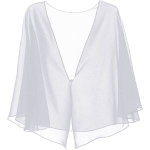 Vrouwen Chiffon Bolero Bridal Jacket Wedding Wraps Cape Avond Party Jurk Mantel Zomerjurk Uit Jas