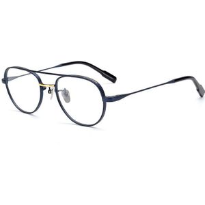 Zerosun Titanium Brilmontuur Mannen Luchtvaart Brillen Man Vintage Recept Bril Kleine Nerd Punten Eyewear Gold