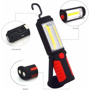 Krachtige Draagbare 3000 Lumen COB LED Zaklamp Magnetische Oplaadbare Werk Licht 360 Graden Stand Opknoping Torch Lamp Voor Werk