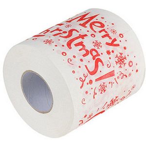 Patroon Kerst Roll Papier Kerstman En Rendieren Kerst Toiletpapier Tissue Kerst Decoraties Voor Huis GJJJRY512