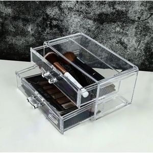 2 Lade Acryl Make Storage Box Desk Clear Cosmetische Organisator Opslag Make Up Organisatoren En Opslag Make Stand