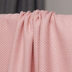 Wit Waxberry Roze Tweed Wollen Wollen Stoffen 100% Wollen Kledingstuk Materialen Winter Vrouwen Overjas Jas Naaien Doek