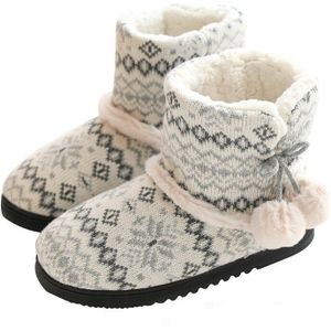 Winter Bont Thuis Slippers Vrouwen Warm Katoen Platte Platform Indoor Vloer Schoenen Voor Vrouwelijke Womens Girls Weave Pluche Cozy Slippers