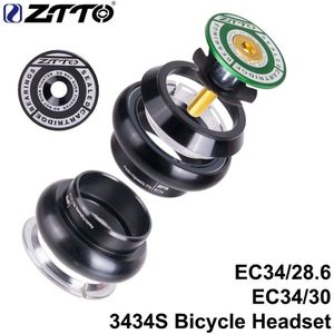 Ztto 3434S Mtb Bike Road Fiets Headset 34 Mm EC34 Cnc 1 1/8 28.6 Rechte Buis Vork Interne 34 conventionele Threadless Headset