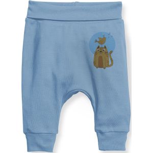 Angemiel Baby Squeak Vogel En Leuke Kat Baby Boy Harembroek Pantalon Blauw