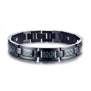 Zorcvens 2022 Carbon Fiber Bio Energy Power Magnetische Armband Voor Mannen Bangle Rvs Gezondheidszorg Mannelijke Sieraden