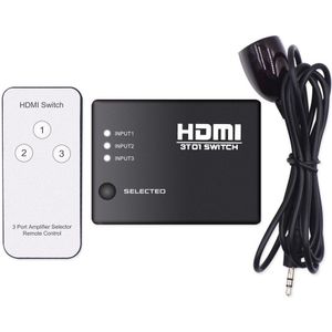 HDMI Switch Switcher 1080 P 3 in 1 Splitter voor HDTV PS3 DVD IR Draadloze Afstandsbediening