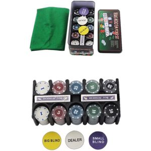 Poker Chip Set 200Pcs Poker Chips Met Aluminium Case Chips Voor Texas Holdem Blackjack Gokken