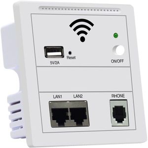 300M Indoor Draadloze Ap Wifi Router 86 Panel 220V In Muur Poe Power 802.3af Wifi Access Point Ap repeater Poe Muur Router