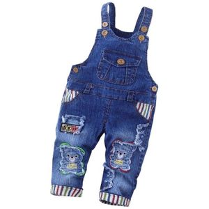 Voorjaar Baby Jongens Meisje Broek Beer Brief Gedrukt Katoen Pasgeboren Broek Bib Jean Broek Voor Jongen Kinderen Kleding Peuter broek