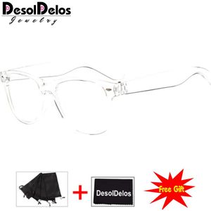 Retro mode brilmontuur mannen vrouwen retro vintage decoratieve frames met clear lenzen ronde glazen frame oculos de grau