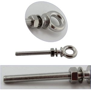 Rvs 3/8 Inch 10 Mm Hijsogen Draad Eye Schroeven Lange Met Ring En Moer