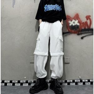 2 Stijl Hip Hop Rechte Wijde Pijpen Broek Broek Mannen Koreaanse Vintage Harajuku Broek Streetwear Pantalon Cargo Homme