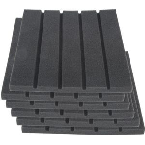 6Pcs 25x25x2cm Geluidsisolatie Foam Akoestische Panelen Piano Kamer Opname Studio Geluid Absorberende Spons