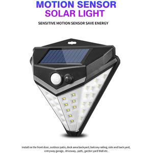 Solar Led Straat Licht Voor Huis Tuin Hek Pir Motion Sensor Detection Muur Lampen 38 Leds Solar Light Waterdicht
