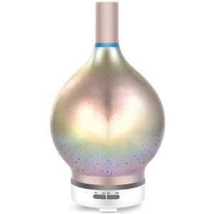 Mode-Home Essentiële Olie Diffuser 3D Vuurwerk Glas Aroma Diffuser Ultrasone Luchtbevochtiger Aromatische Kleur Nachtlampje Us Plug