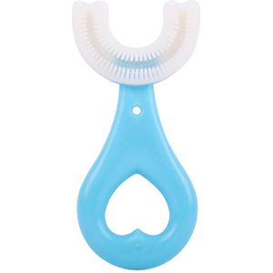 Kinderen Baby Tandenborstel U Silicon Tandenborstel Mond-Cleaning Handleiding Cartoon Patroon Hand-Held Versie 2-12T