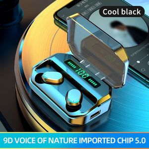 Bluetooth 5.0 Touch Control Draadloze Muziek Headset Oordopjes Met Led Display Opladen Doos Geschikt Waterdichte Hifi Stereo 2200Mah