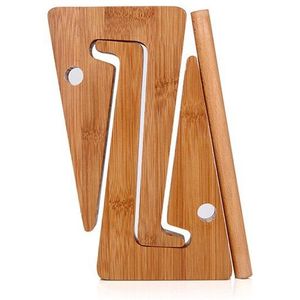 Verhogen Hoogte Cooling Bamboe Laptop PC Stand voor Macbook Air Pro Retina Verticale Base Beugel voor 15Inch Notebook PC ergonomische