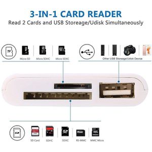 1Pcs Lightning Naar Sd Camera Lezer Connector Micro USB Adapter Voor IPhone IPad