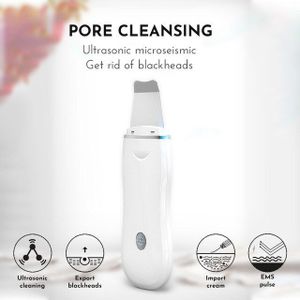 Ultrasone Huid Scrubber Trillingen Diepe Gezicht Reinigingsmachine Peeling Schop Facial Pore Cleaner Ion Huid Schraper Gezicht Scruuber