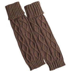 Gebreide wol warme leggings in de lange sectie van de rhombic laarzen Beenwarmers herfst en winter voeten set stapels sokken legwarm