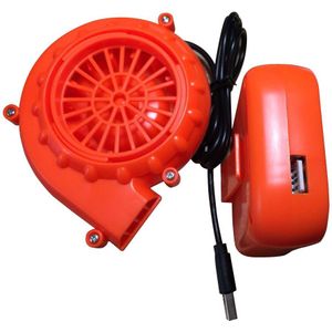 Draagbare Mini Elektrische Ventilator Air Blower Voor Pop Mascotte Gas Modus Cartoon Kostuums Opblaasbare Energiek Oranje Blower Dc 6V