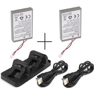 2X2000 Mah Batterij + 1 Xdual Charging Dock + 2 Xusb Oplaadkabel Voor Sony PS4 Dualshock4 Draadloze controller Gamepad