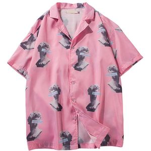 M-XXL Mode Zomer Katoenen Print Mannen Shirt Casual Mannen Kleding Gedrukt Turn-Down Kraag Korte Mouwen Shirts Hawaiiaanse shirts