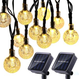 100 Leds Crystal Ball 10M Solar Lamp Power Led String Kerstverlichting Solar Slingers Tuin Kerst Decor Voor Outdoor bruiloft