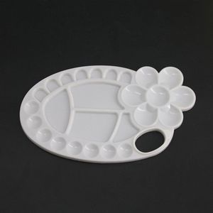 Non-stick Verf Palet Kunstenaar Schilderen Mixing Lade Palet Met Handvat, bloem Vorm Schoon Art Palet Voor Acryl Schilderen