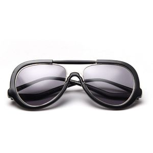 Mincl Retro Transparante Frame Gepolariseerde Zonnebril Eyewear Pilot Zonnebril Voor Mannen Vrouwen Met Doos Nx