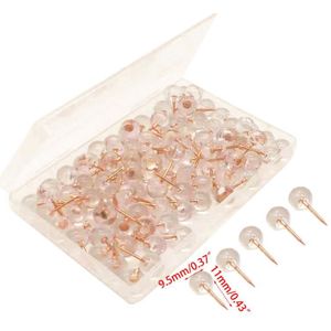 200 Pack Push Pins Rose Gold Kaart Kopspijkers Grote Size Pins Rose Gold Staal Punt M2EC
