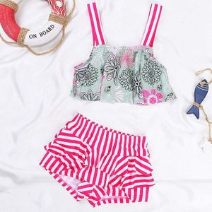 Twee stukken Kinderen Strand dragen 4 ~ 12Y Meisjes Badpak Meisjes Nationale stijl badmode Kids Bikini set sw140