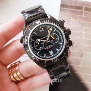 Top Luxe Horloge Mannen Zee-Ocean Master Aaa Lichtgevende Lederen Sport Pols Watche Functie Quartz Horloge 3bar waterdicht