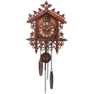 Koekoek Wandklok Vintage Houten Wandklok Woonkamer Wandklok Vogel Cuckoo Wekker Decoraties Thuis Dag Tijd Alarm