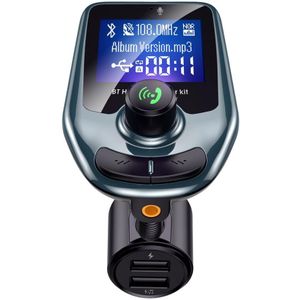 Bluetooth 5.0 Fm-zender Auto Aux Usb MP3 Speler Draadloze Handsfree Carkit Met QC3.0 Quick Charge 3 Usb-poorten autolader