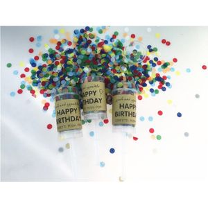 10 Stks/pak Herbruikbare Gelukkige Verjaardag Party Push Up Confetti Container Poppers Verjaardag Suprise Feestartikelen