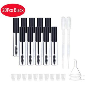 20Pcs 10 Ml Lege Mascara Buis En Wand Hervulbare Mascara Tube Mascara Wand Wimpers Borstel Buis Voor Wimper Olie lipgloss Buizen