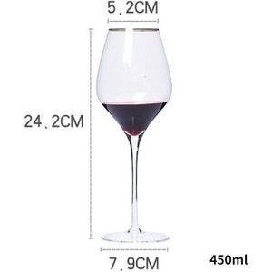 Creatieve 450-650Ml Rode Wijn Glas Schets In Goud Beker Mousserende Wijn Familie Bar Chateau Lood-gratis Beker Wijn Set