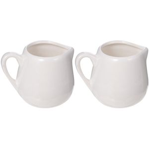 2 Stuks Mini Melkkan Keuken Saus Cups Saus Kannen Ontbijt Thee Kopjes Afternoon Tea Melk Cups Keramische Creamer Met handvat